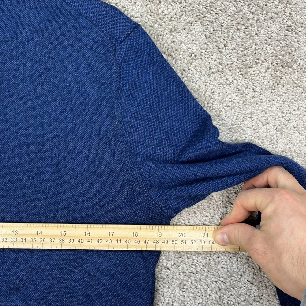 Banana Republic Sweater Mens Small Blue Long‎ Sleeve V-Neck Silk Cashmere Blend